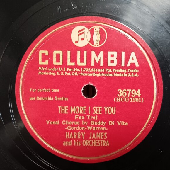 Harry James & His Orchestra - 2 Shellac 78RPM Record Bundle - Circa 1940's - Picture 5 of 5
